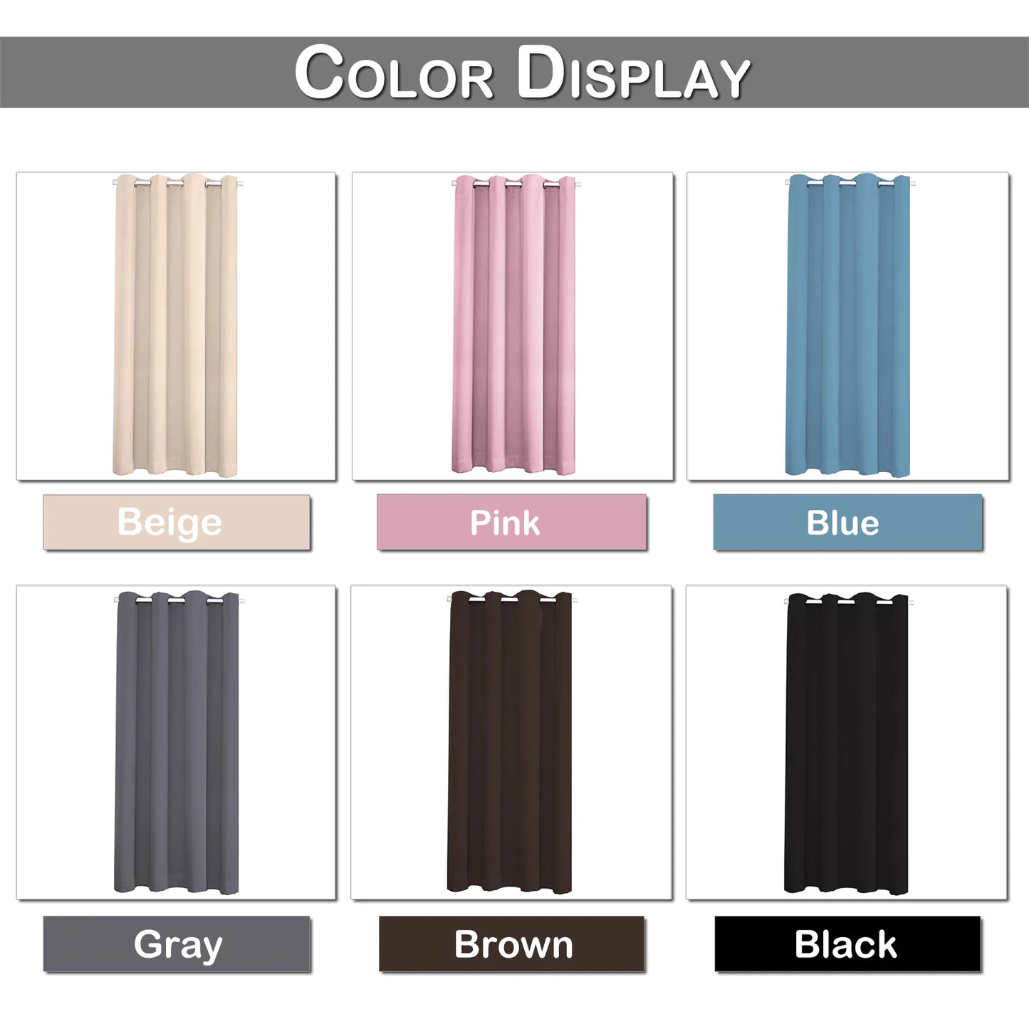 Blackout Door Curtains | Thermal Insulated Eyelet Curtain Panel - Privacy & Noise Reducing