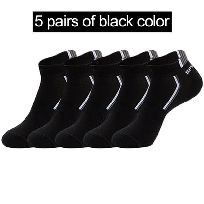 5 Pairs/Lot Spring Summer Men's Socks Breathable Ankle Cotton Sport Socks Mesh Casual Athletic Thin Short Sokken Size 38-48