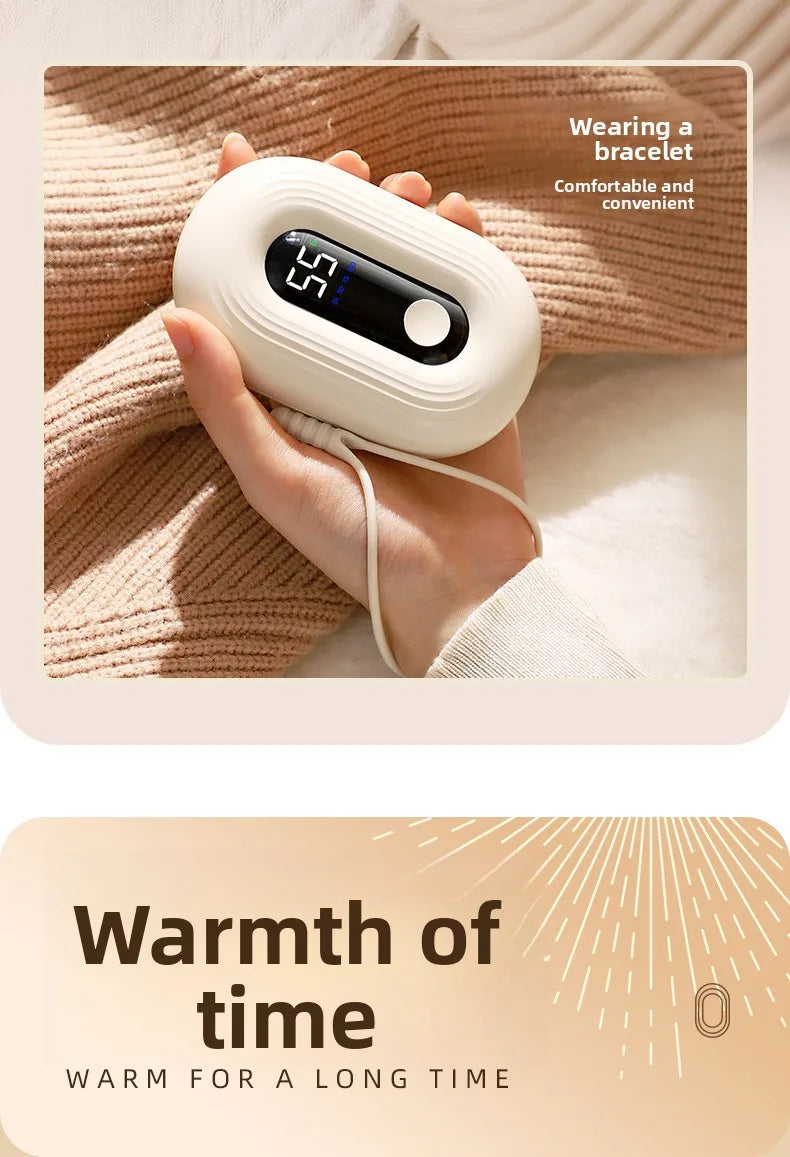 Mini Hand Warmer With Digital Display USB Charging Self-Heating Hand Warmer Gift Box Portable Warmth For Hands