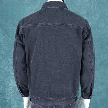 Autumn and Winter 2026 Retro Denim Jacket Men's Korean Slim Trend Handsome Multi-pocket Brand Man Luxury Tooling Jacket Men
