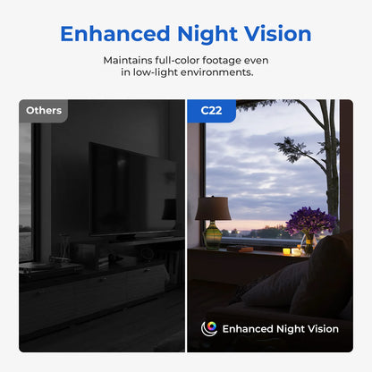 IMILAB WiFi 6 Indoor Baby Monitor Camera with AI Detection Night Vision 2-Way Audio 360° PTZ for Child Safety C21/C22