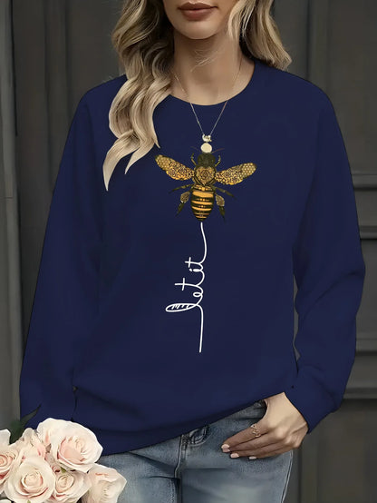 Women's Autumn and Winter Loose Casual Cartoon Zipper Bear Pattern Printed Velvet Long-Sleeved Round Neck Sweatshirt Pullover
