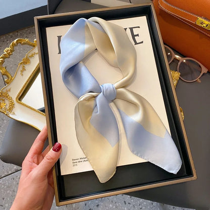 Luxury Silk Square Scarf - Womens Satin Neckerchief  Hair Wrap 2023