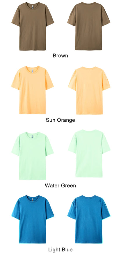 Cotton Casual T-Shirts for Women - Short Sleeve Sporty O-Neck Tops