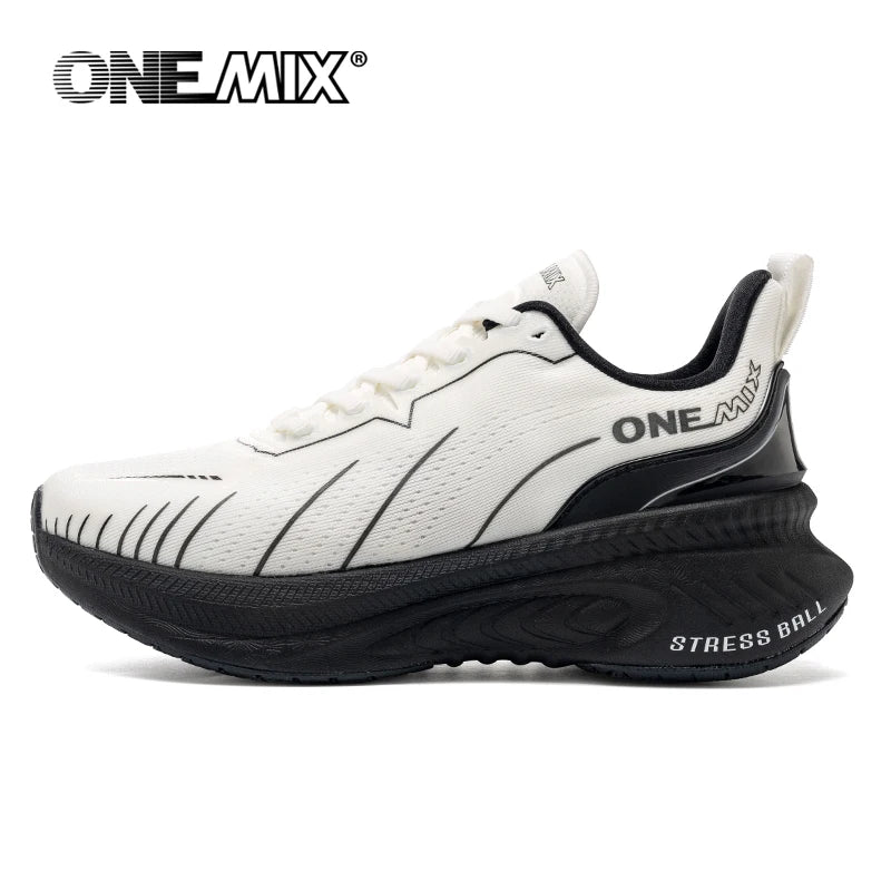 White Running Shoes - Air Cushion Sneakers With ForMotion Technology | Breathable Mesh Design