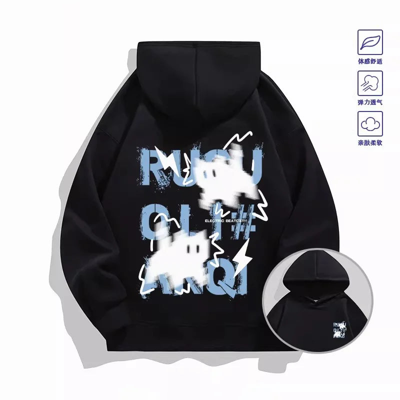 2026 Trendy "Haze Blue" Cat Hoodie - Both Men's and Women's Spring/Autumn Multi-Purpose Coat - Cool Fashion Item