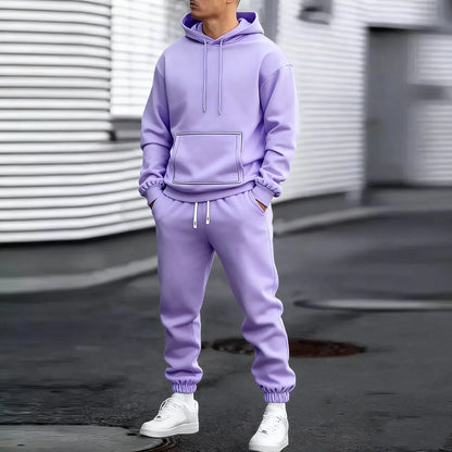 2026 popular two-piece men's sportswear jogging suit sportswear hooded sweatshirt zipper sweatshirt autumn and winter clothing