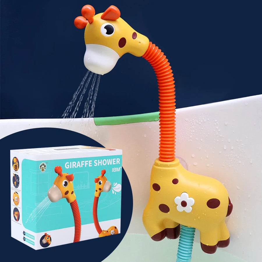 Deer Sprinkler Shower, Giraffe Scalable 360 degree Rotating Children's Shower, Shower, and Water Playing Toy