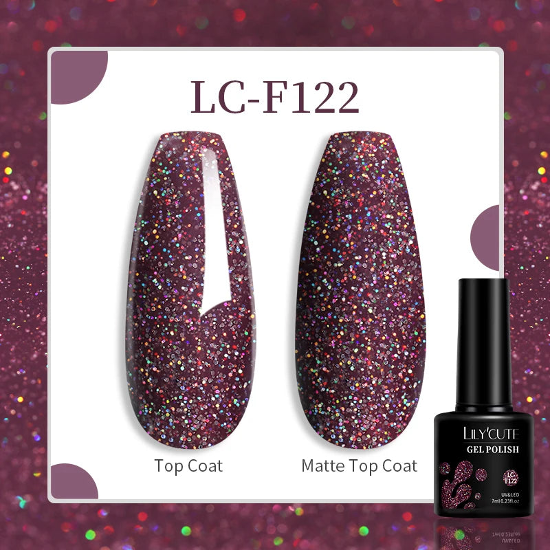 Gel Nail Polish - LILYCUTE UV Gel Varnish 7ML | Soak Off, Long Lasting Colors