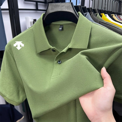 Mercerized Cotton100% Men's Summer Luxury Brand Short Sleeves Polo Shirt 25 Colors Choose From T-Shirt Business Leisure Men Top