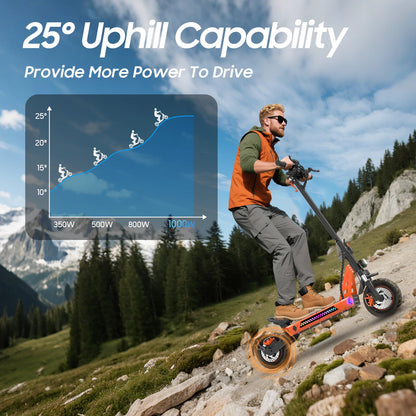 TOFUN TF3 Electric Scooter 1000W Motor 48V13Ah Battery Adult Sport Road Mountain E-Scooter 10Inch Tires Snow Foldable EScooter