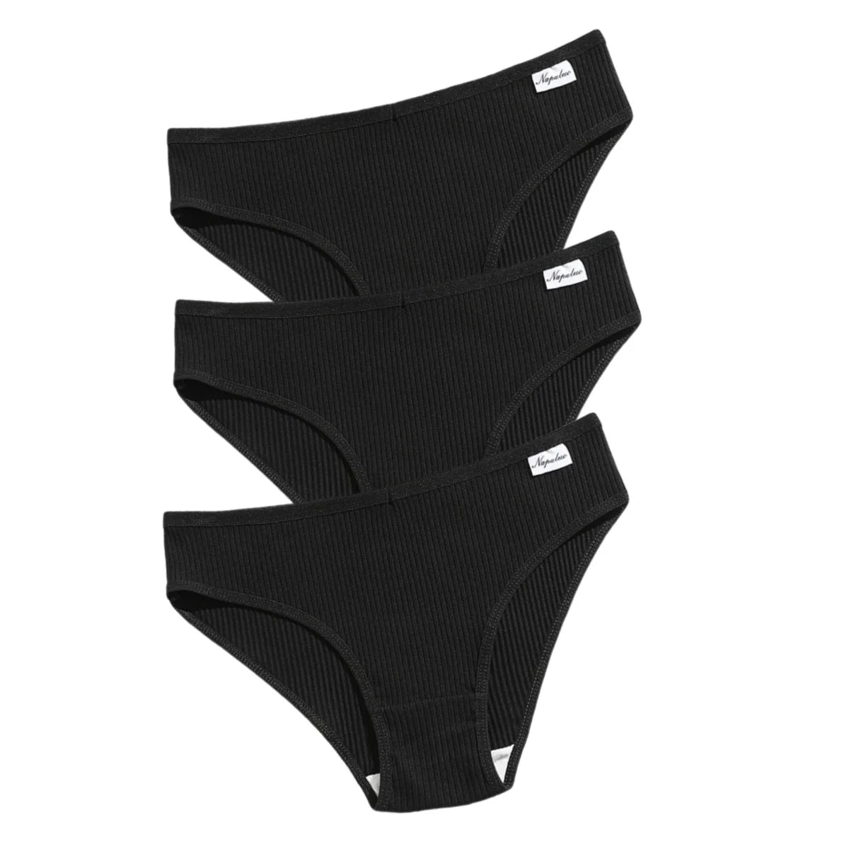 3Pcs/Set Cotton Panties Women Solid Color Soft Breathable Briefs Female Underpants Comfort Stretch Sexy Lingerie S-XL