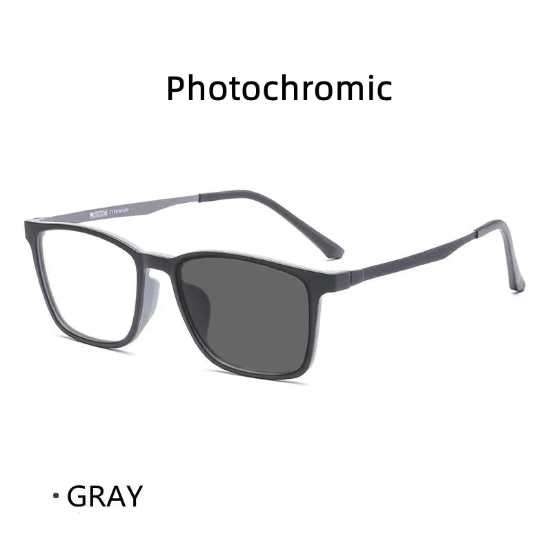 Titanium Reading Glasses - Lightweight Rectangle Frame with Blue Light Blocking