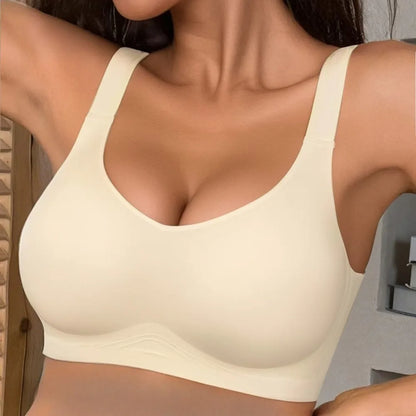 Women's Seamless Underwire Support Bra Gathers Comfortable and Soft Underwire Full Coverage T-shirt