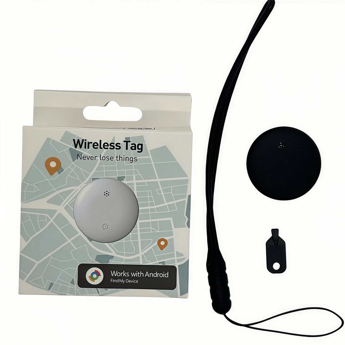 Tideboom Smart Tracker Global Positioning Works with Android Google Find My Device airtag for Kids Elderly Pet Car Tracking