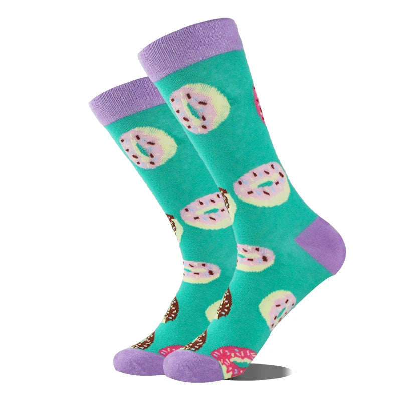 Funny Alien Shark Cotton Socks - Unisex Novelty Crew Socks