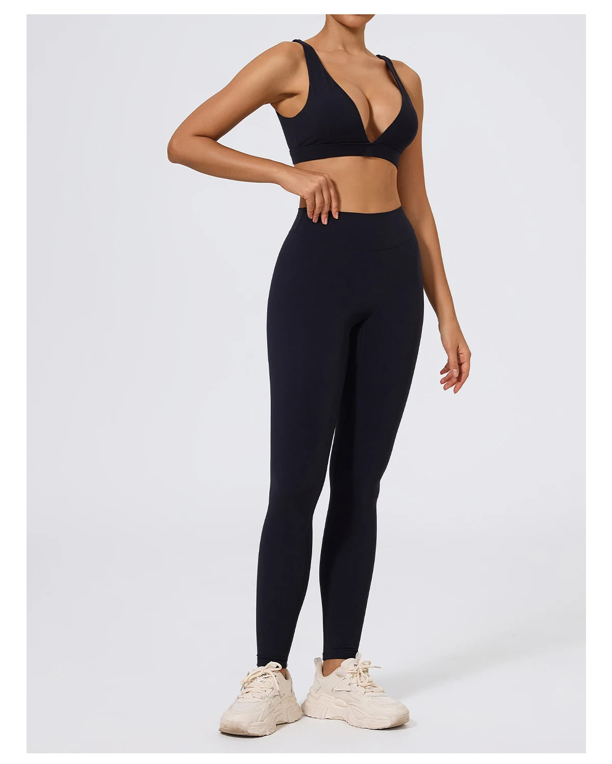 Hearuisavy Summer 2Pcs Women Sports Suit High Impact Push-Up Sports Bra Gym Yoga Tops Underwear High Waist Stretch Fitness Pants