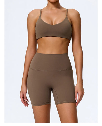 Women Sports Set – Summer Two Piece Gym Outfit With High Waist Leggings & Sleeveless Top