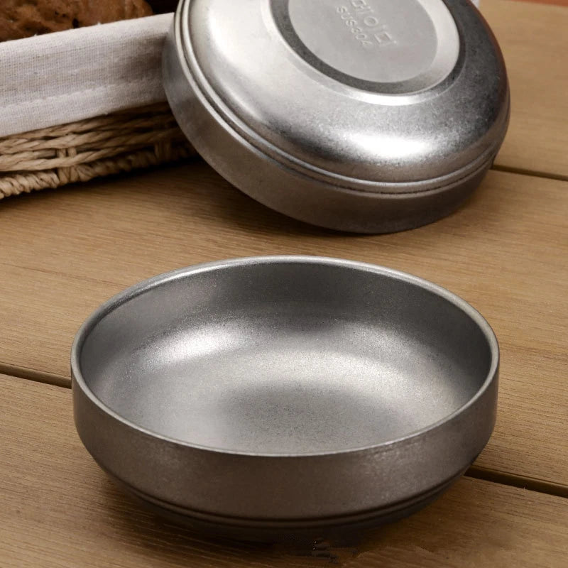 304 Stainless Steel Salad  Seasoning Bowl Set - Retro Tableware 2025