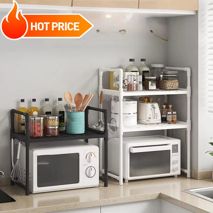 Multi-Layer Kitchen Storage Rack - Microwave Shelf  Condiment Organizer - ZOOMNSTORE