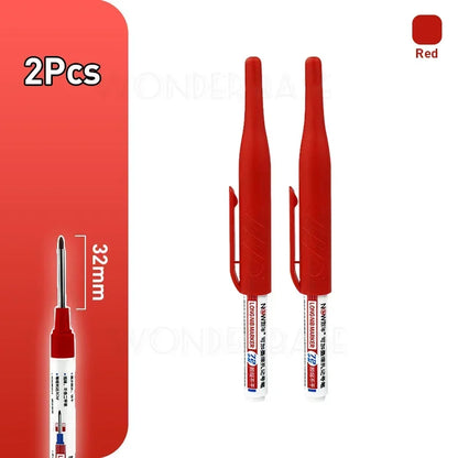 Waterproof Multi-Purpose 32mm Deep Hole Marker Pens - 1-8 Pcs in 4 Colors for Wood Tile Metal  Bathroom Use