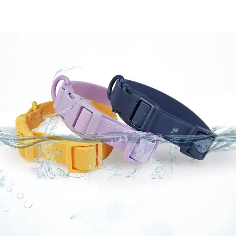 Adjustable Dog Collar Leash Set Waterproof Washable PVC Pet Collars Combo Dirt Resistant Quick Release Buckle Soft Dog Leashes