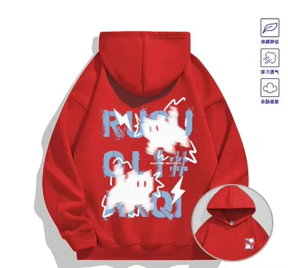 2026 Trendy _Haze Blue_ Cat Hoodie - Both Men's and Women's Spring_Autumn Multi-Purpose Coat - Cool Fashion Item