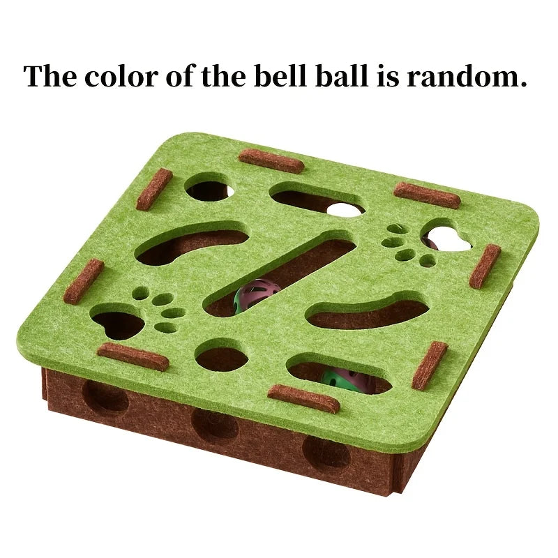 Interactive Cat Toy - Maze Tunnel  Bell for Playtime  Mental Engagement - ZOOMNSTORE