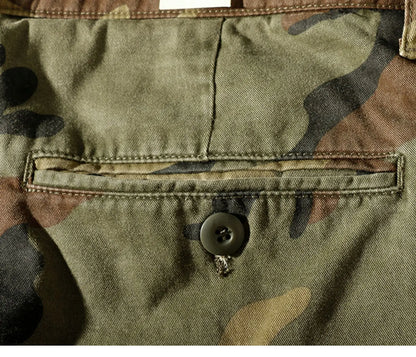 Sand Desert Jungle Camouflage Pattern Shorts for Men Summer Retro American Cotton Half Pants Youth Male Casual Straight Workwear