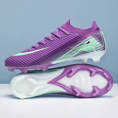 Men Football Boots - Outdoor Soccer Cleats with Long Spikes | Breathable Training Shoes