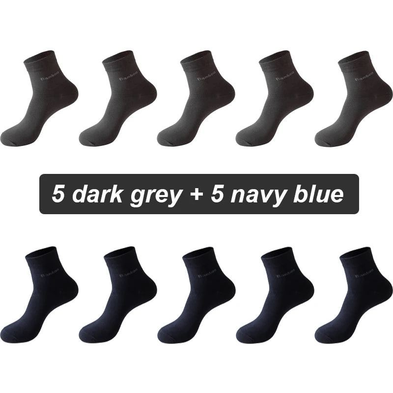 Bamboo Fiber Socks Men Casual Business - Anti Bacterial Breathable Knit Ankle Socks