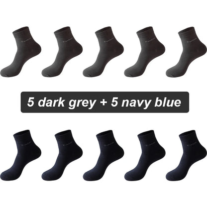 Bamboo Fiber Socks Men Casual Business - Anti Bacterial Breathable Knit Ankle Socks