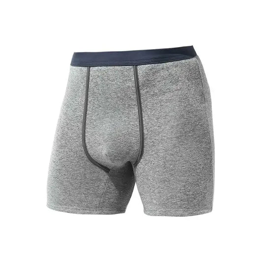 Men's thermal underwear men's fleece thickened anti-wear leg lengthened boxers autumn winter boxer shorts head