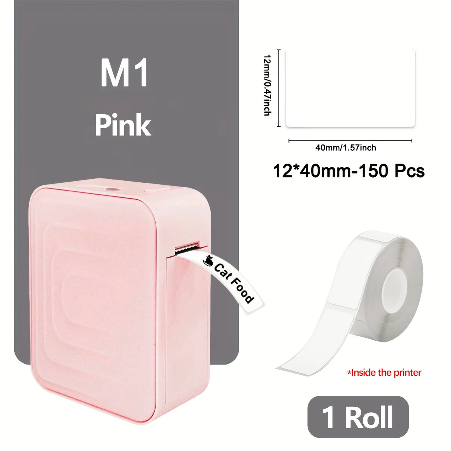 Marklife M1 Mini Self-adhesive Label Printer Portable Thermal Printer Inkless Bluetooth Labeling Machine Stickers Labels Maker