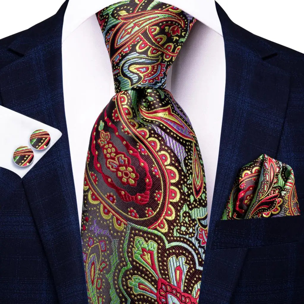 Blue Silk Mens Tie - Formal 100 Silk NeckTie for Weddings and Business