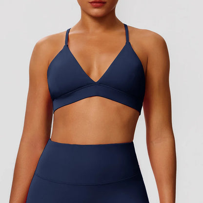 Tight Yoga Bra Women's Camisole Beautiful Back No Steel Ring Sports Bra Quick Drying Running Yoga Clothes Fitness Chest Pads