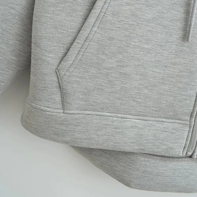 HXAO Grey Women's Outerwears Bomber Varsity Jacket Coat 2024 Spring Autumn Ladies Fashion Casual Long Sleeve Black Jackets