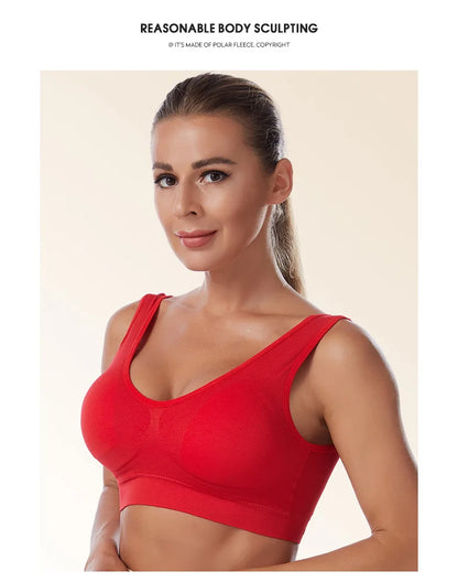S-7XL Plus Size Thin Non-underwire Bra Zero Bondage Women's UnderwearSports Yoga Wireless Vest Seamless adjustable Brassiere