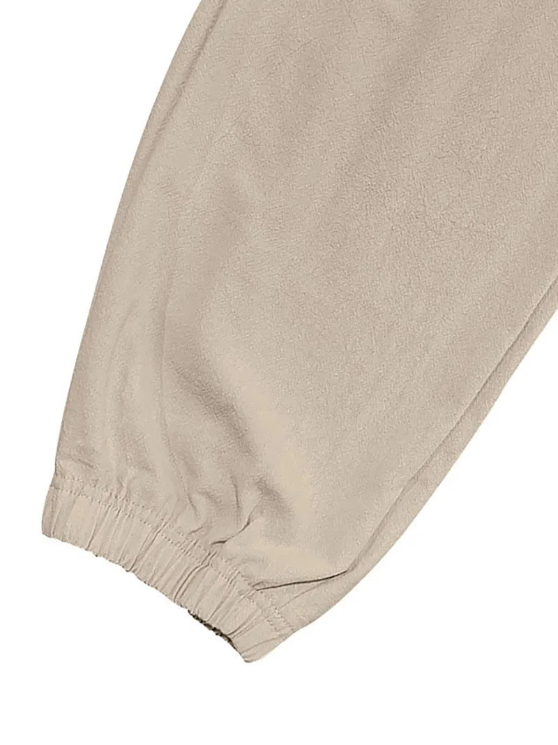 Men's Cotton Linen blend Cargo Jogger Pants Elastic Waist Drawstring Multi Pockets Casual Breathable Streetwear Trousers for Men
