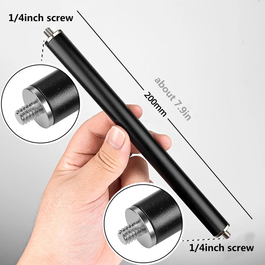 Metal Tube Extendable Rod Selfie Stick Monopod Extention Pole Stand Holder with 1/4inch Screw Ball Head for Mobile Phone Cameras