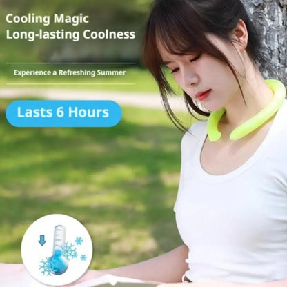 Summer Neck Cooling Ring Lasting Neck Wearable Gel Ice Pack Reusable Ice Cushion Portable Outdoor Sports Cooling Accessories