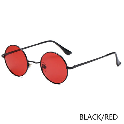 Polarized Round Sunglasses - Retro Metal Frame UV400 Protection Glasses for Driving & Fishing