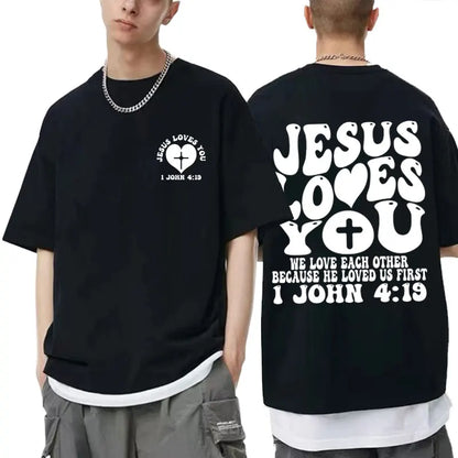 Faith Over Fear Dove T-Shirt - Casual Oversized Cotton Tee for Men  Women