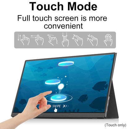 Portable Touch Monitor 14 Inch IPS Panel Display - USB-C Gaming Screen With Built-In Speakers