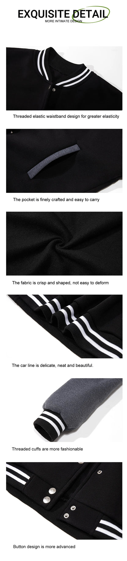 Womens Winter Jacket - Comfortable Fleece Warm Baseball Jersey Coat With Pockets