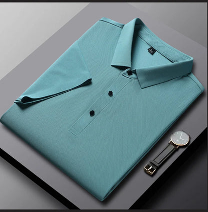 Men's Polo Shirt - Summer Quick Dry Casual Work Shirt | Plus Size Breathable Solid Color