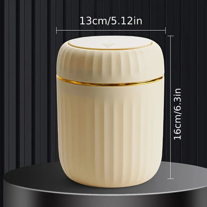 Mini Desktop Trash Can with Lid - Odor-Resistant Plastic Garbage Bin for Office  Home