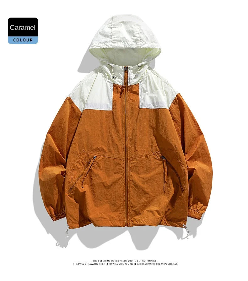 Summer New Hong Kong Style Couple Style Japanese and Korean Versatile Sunscreen Clothing Fashion Trend Versatile Outdoor Couple