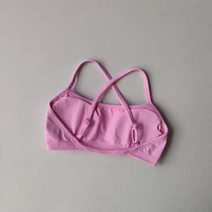 Gathering Shock-proof and Beautiful Back Seamless Sports Bras Gym Women Top Crop Tube Yoga Tops Fitness Scrunch Bum Workout Suit
