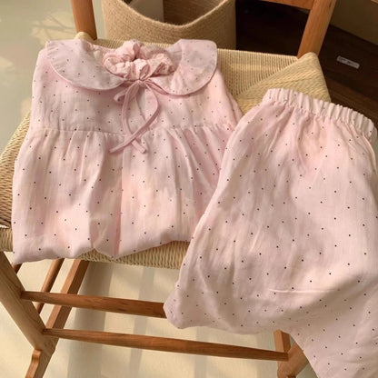 Japanese Kawaii Lolita Style Strawberry Embroidery Pajamas Set Ladies Short Sleeve Tops Shorts Sweet Summer Homewear Outfit